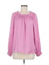 Ann Taylor Long Sleeve T-shirt In Pink