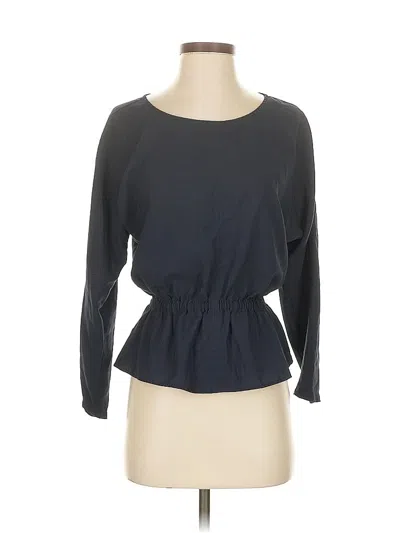 Pre-owned Ann Taylor Long Sleeve Top Black Boatneck Tops