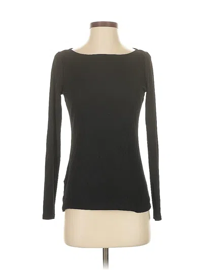 Pre-owned Ann Taylor Long Sleeve Top Black Boatneck Tops