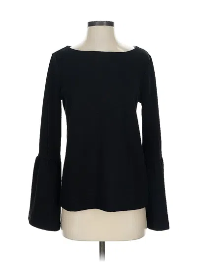 Pre-owned Ann Taylor Long Sleeve Top Black Boatneck Tops