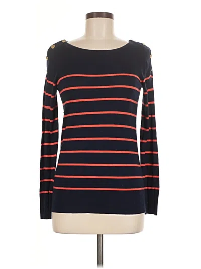 Pre-owned Ann Taylor Long Sleeve Top Black Boatneck Tops