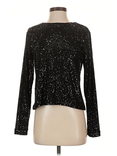 Pre-owned Ann Taylor Long Sleeve Top Black Boatneck Tops