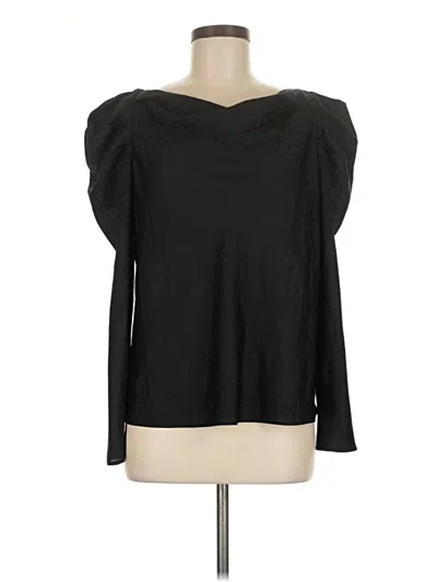 Pre-owned Ann Taylor Long Sleeve Top Black Cowl Neck Tops