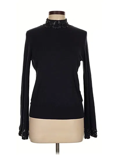 Pre-owned Ann Taylor Long Sleeve Top Black Turtleneck Tops