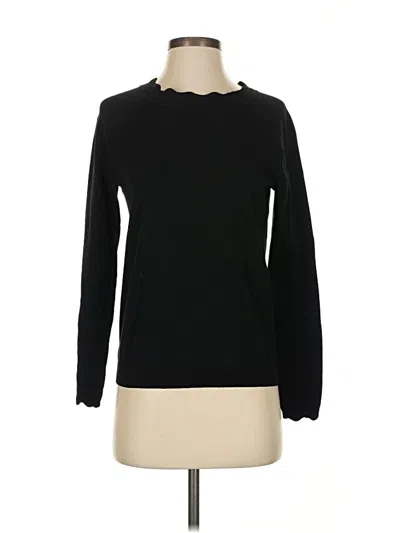 Pre-owned Ann Taylor Long Sleeve Top Black Turtleneck Tops