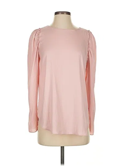 Pre-owned Ann Taylor Long Sleeve Top Pink Boatneck Tops