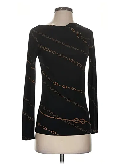 Pre-owned Ann Taylor Long Sleeve T-shirt In Black