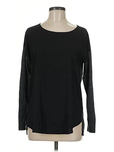 Pre-owned Ann Taylor Long Sleeve T-shirt In Black