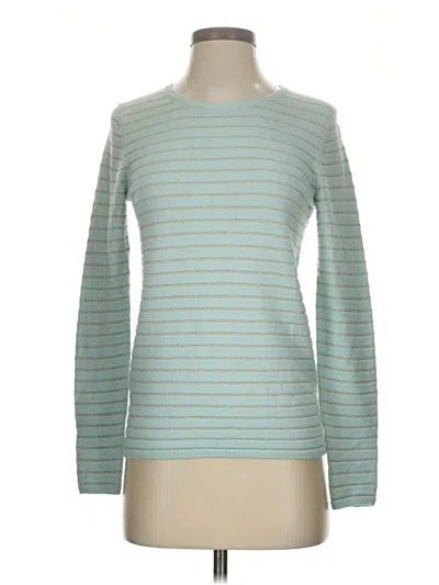 Pre-owned Ann Taylor Long Sleeve T-shirt In Blue