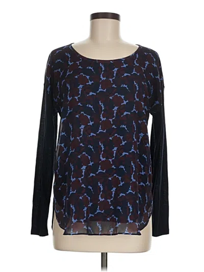 Pre-owned Ann Taylor Long Sleeve T-shirt In Blue