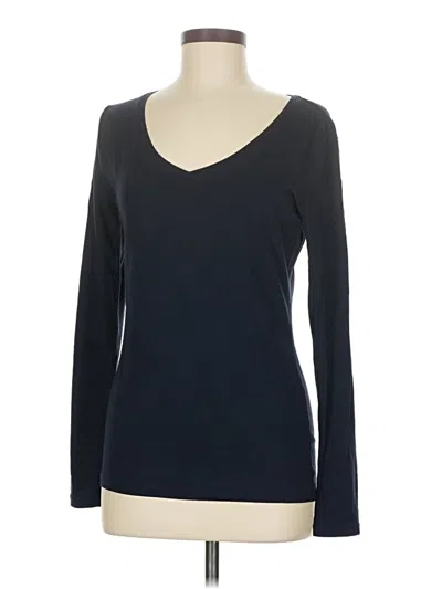 Pre-owned Ann Taylor Long Sleeve T-shirt In Blue