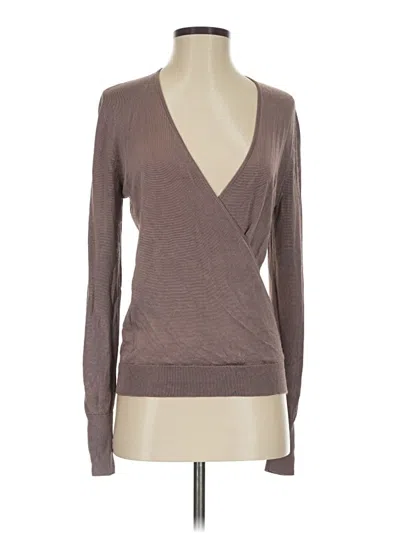 Pre-owned Ann Taylor Long Sleeve T-shirt In Brown