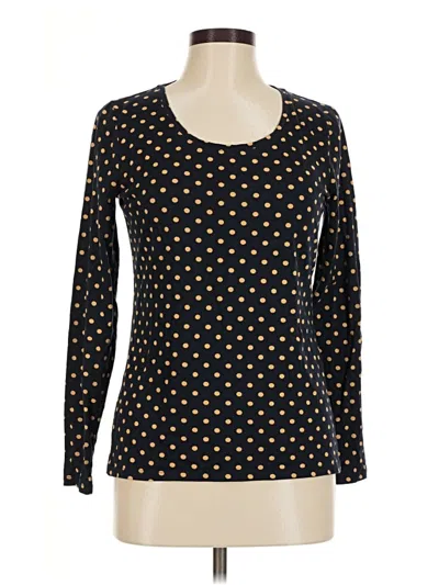 Pre-owned Ann Taylor Long Sleeve T-shirt In Gold