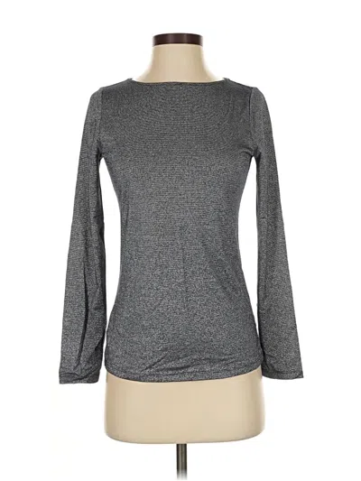 Pre-owned Ann Taylor Long Sleeve T-shirt In Gray