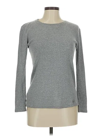 Pre-owned Ann Taylor Long Sleeve T-shirt In Gray