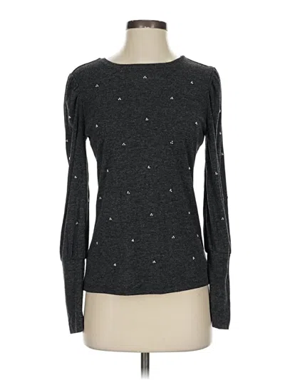 Pre-owned Ann Taylor Long Sleeve T-shirt In Gray