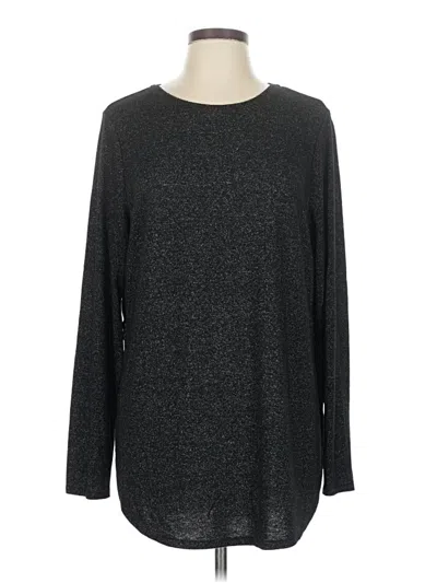 Pre-owned Ann Taylor Long Sleeve T-shirt In Gray