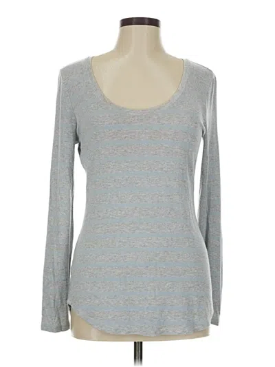 Pre-owned Ann Taylor Long Sleeve T-shirt In Gray