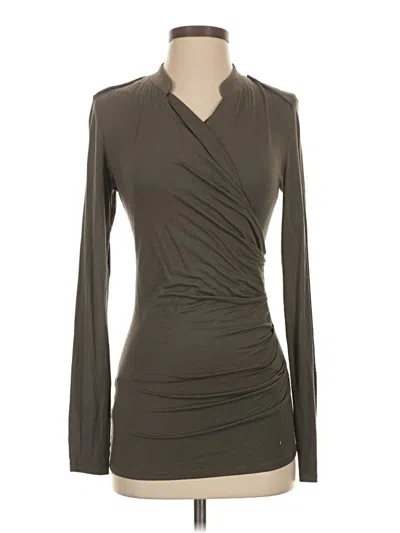 Pre-owned Ann Taylor Long Sleeve T-shirt In Gray