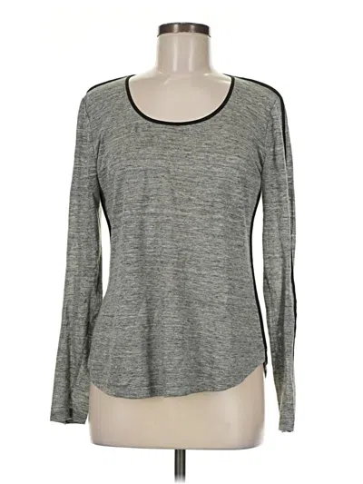 Pre-owned Ann Taylor Long Sleeve T-shirt In Gray
