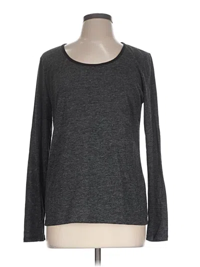 Pre-owned Ann Taylor Long Sleeve T-shirt In Gray