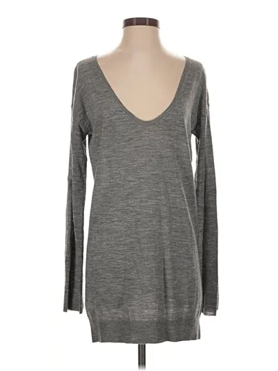 Pre-owned Ann Taylor Long Sleeve T-shirt In Gray