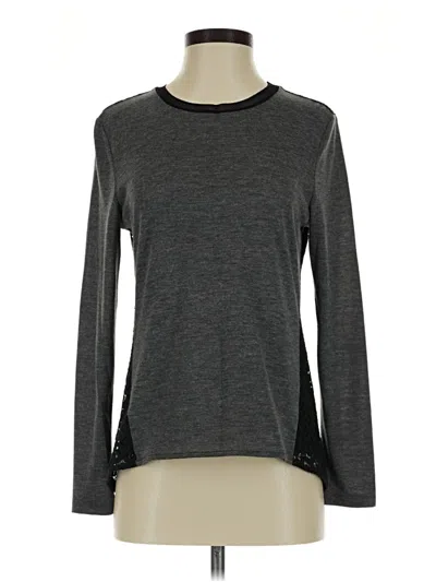 Pre-owned Ann Taylor Long Sleeve T-shirt In Gray