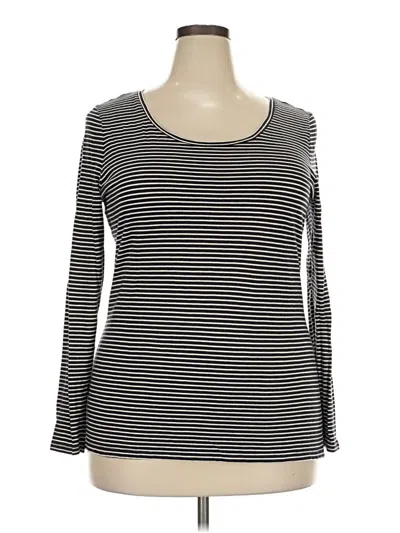 Pre-owned Ann Taylor Long Sleeve T-shirt In Gray