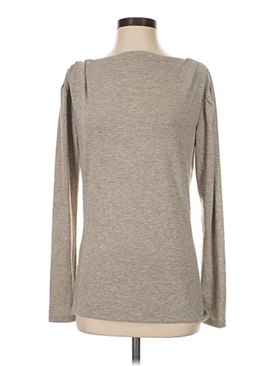 Pre-owned Ann Taylor Long Sleeve T-shirt In Gray