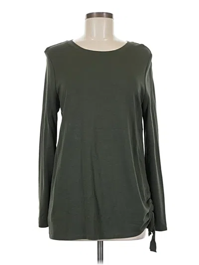 Pre-owned Ann Taylor Long Sleeve T-shirt In Green