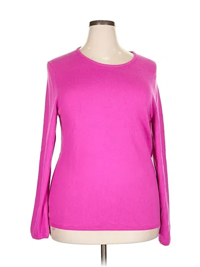 Pre-owned Ann Taylor Long Sleeve T-shirt In Pink
