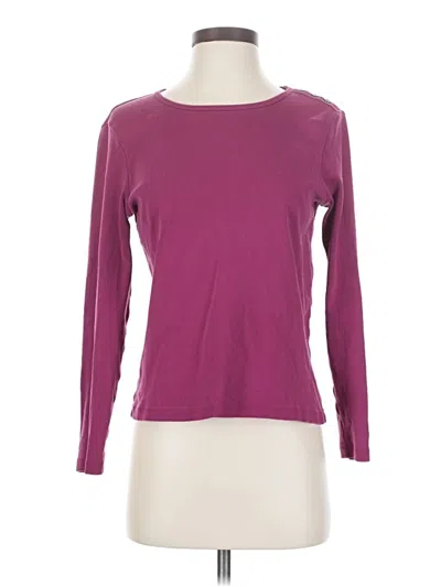 Pre-owned Ann Taylor Long Sleeve T-shirt In Purple