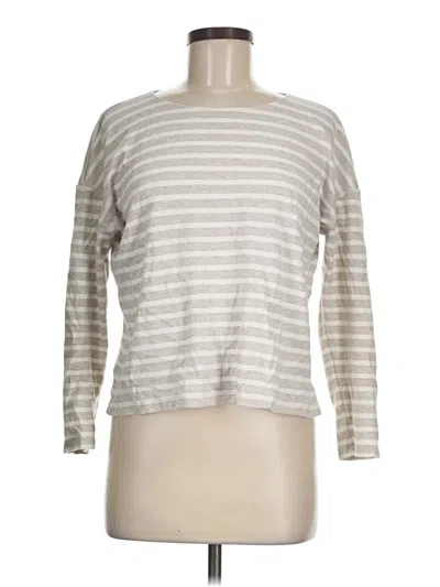 Pre-owned Ann Taylor Long Sleeve T-shirt In Silver