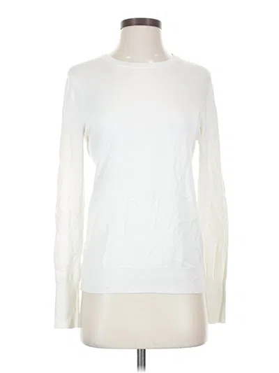Pre-owned Ann Taylor Long Sleeve T-shirt In White