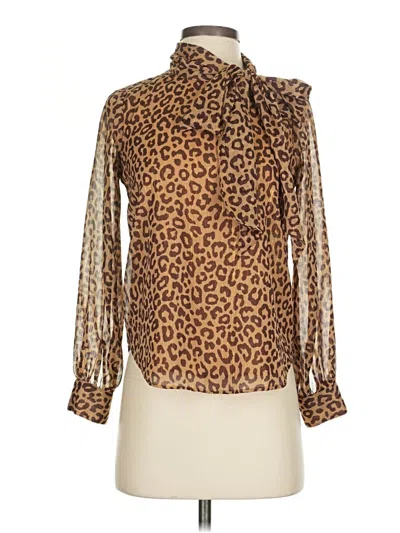 Pre-owned Ann Taylor Long Sleeve Turtleneck In Brown