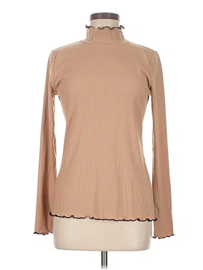 Pre-owned Ann Taylor Long Sleeve Turtleneck In Brown