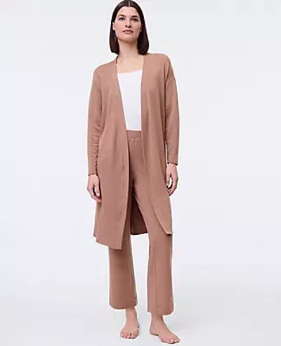 Ann Taylor Lounge Duster In Brown