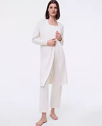 Ann Taylor Lounge Duster In White