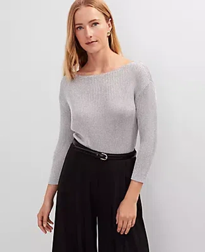 Ann Taylor Lurex Ribbed Sweater