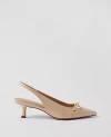 Ann Taylor Mariner Chain Patent Kitten Heel Pumps In Sands Edge