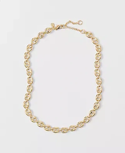 Ann Taylor Mariner Metal Chain Necklace In Gold