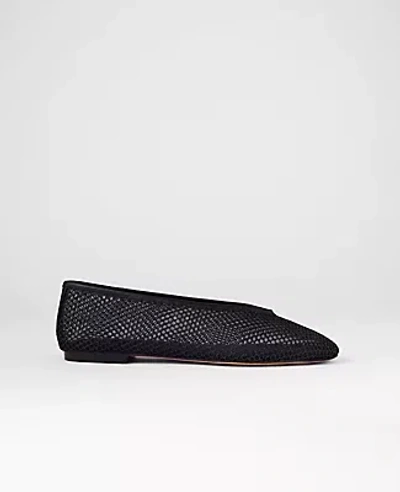 Ann Taylor Mesh Ballet Flat In Black