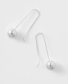 Ann Taylor Metal Ball Drop Earrings In Silver