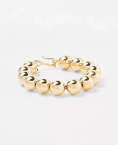 Ann Taylor Metal Ball Oversized Bracelet In Goldtone