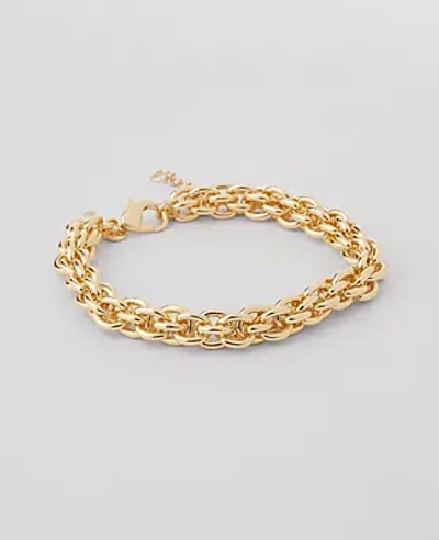 Ann Taylor Metal Chain Chunky Bracelet In Gold