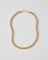 Ann Taylor Metal Chain Chunky Necklace In Gold
