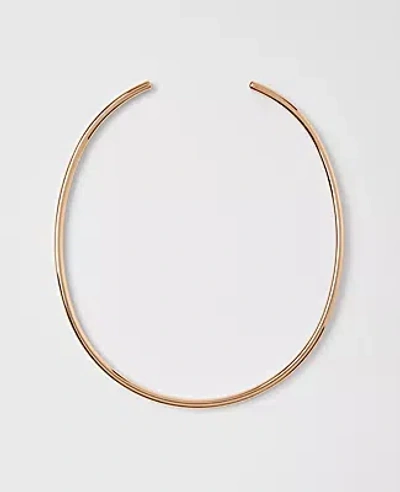 Ann Taylor Metal Cuff Necklace In Goldtone