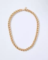 Ann Taylor Metal Link Necklace In Gold