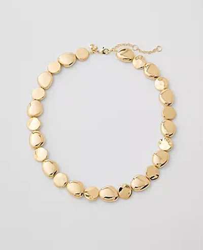 Ann Taylor Metal Multi Disc Necklace In Gold
