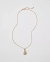 Ann Taylor Metal Pendant Necklace In Gold